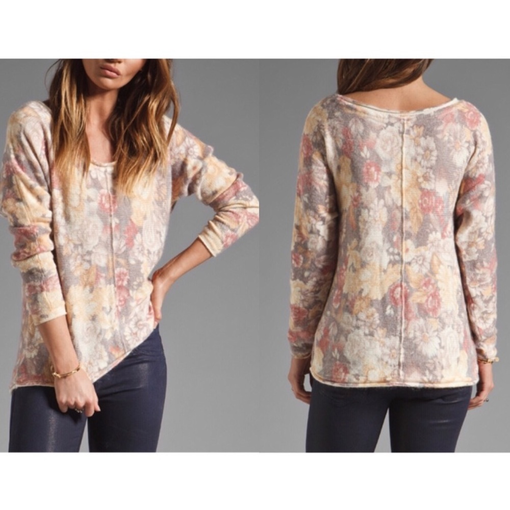Free People | Flower Bomb Slouchy Sweater